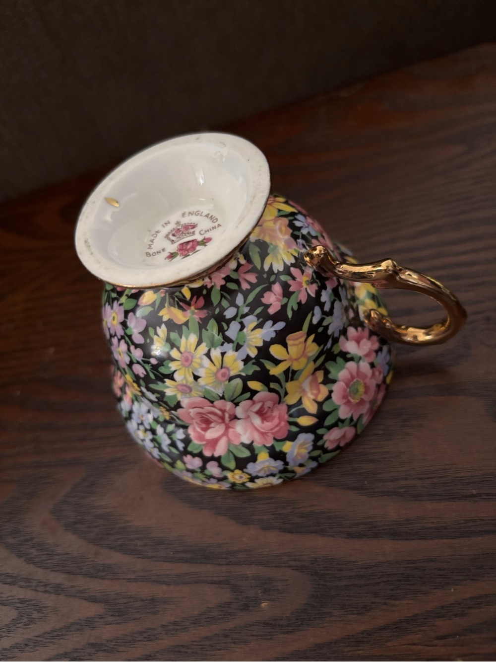 Vintage Rosina Floral Chintz Teacup & Saucer - Picture 11 of 13